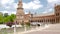 Espana Square, in the center of Seville. Pandemic time , with very few tourists.