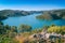 Esparron lake, beautiful daytime landscape, Provence, Verdon Gorge National Park, Alpes-de-Haute-Provence, France