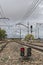 Espeluy railway platform and train tracks, Spain
