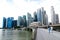 Esplanade Drive, Singapore - February 19, 2023 - The view of the bridge and skyscrapers during the day