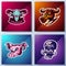 Esport animal mascot logo collection