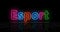 Esport symbol glowing neon 3d lights