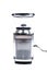 Espresso bean coffee grinder. brand new and clean, straight on view over white