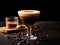 Espresso coffee cocktail served with elegance
