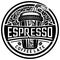 Espresso coffee late sign logotype