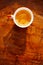 Espresso coffee shot in retro cup