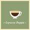 espresso doppio. Vector illustration decorative design