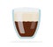 Espresso in a double glass vector flat isolated