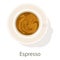 Espresso icon, cartoon style
