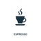 Espresso icon. Premium style design from coffe shop icon collection. UI and UX. Pixel perfect espresso icon. For web design, apps,