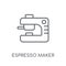 espresso maker linear icon. Modern outline espresso maker logo c