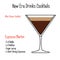 Espresso martini alcoholic cocktail vector illustration recipe isolated