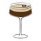 Espresso Martini cocktail with coffee beans garnish