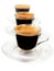 Espresso in transparent cups