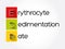 ESR - Erythrocyte Sedimentation Rate acronym, medical concept background