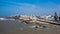 Essaouira aerial panoramic cityscape view of old city at the coast of Atlantic ocean in Morocco