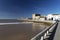 ESSAOUIRA, MOROCCO, OCTOBER 12, 2019 - Essaouira beach and the Genoese-built citadel - Castelo Real of Mogador, Morocco.