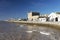 ESSAOUIRA, MOROCCO, OCTOBER 12, 2019 - Essaouira beach and the Genoese-built citadel - Castelo Real of Mogador, Morocco.