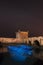 Essaouira port in Morocco. Blue fishing boats of Essaouira at night