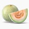 he Essence of Freshness: Honeydew Melon in All its Glory on a White Background