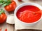 The Essence of Italy: Savory Tomato Sauce Takes Center Stage on a Wholesome Table Spread