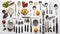 Essential cooking tools for preparing delicious and satisfying meals.AI Generated