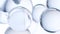 Essential Oil Bubbles for cosmetics in water. blue liquid bubbles, fluid flow. Collagen, atoms floating, Moisturizing Cream,