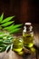 Essential oil neem in a bottle. Generative AI,