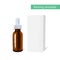 Essential oil package mockup. cosmetic with a pipette bottle. The idea of advertising design cosmetics and medicines