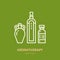 Essential oils bottle line icon. Vector logo for aromatherapy lotions store