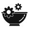 Essential oils flower bowl icon, simple style