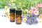 Essential oils with lavender and herbs