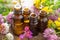 Essential oils and medical flowers herbs