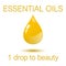 Essential oils - one droop to beauty square concept poster.