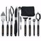 The essential realistic gardening tools are isolated on a white background.