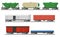 Essential Trains. Collection of freight railway cars.