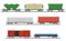 Essential Trains. Collection of freight railway cars.