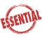 Essential Word Round Red Stamp Vital Integral Product Service