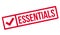 Essentials rubber stamp