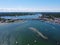 Essex Bridge aerial view, Beverly, Massachusetts, USA