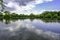 Essex lake view with lovely reflections of the sky.