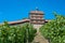 Esslingen near Stuttgart, Germany, view of the historic city walls castle with Guardhouse Hochwacht . Baden-Wuerttemberg,