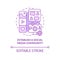 Establish social media community purple concept icon