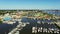 Establishing aerial footage Daytona Beach Florida west of Halifax River