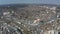 Establishing aerial shot over Chisinau, Moldova during daytime