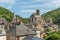 The Estaing medieval castle in the village of Estaing touristic place