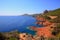 Esterel mediterranean red rocks coast