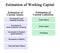 Estimation of Working Capital