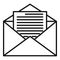 Estimator mail icon, outline style