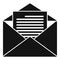 Estimator mail icon, simple style